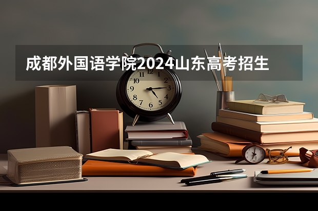 成都外国语学院2024山东高考招生计划介绍