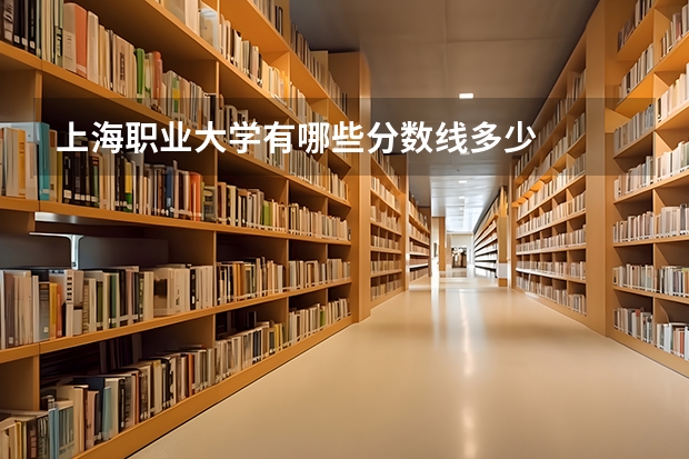 上海职业大学有哪些分数线多少