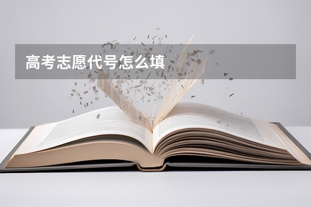 高考志愿代号怎么填