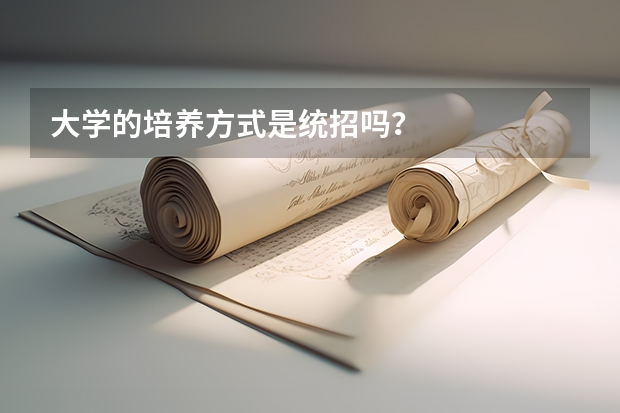 大学的培养方式是统招吗？