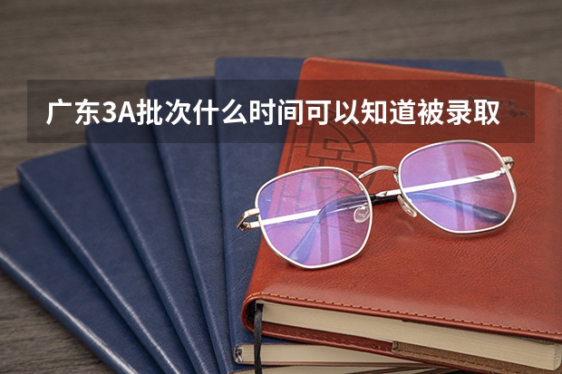 广东3A批次什么时间可以知道被录取专业的信息