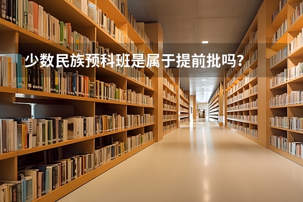 少数民族预科班是属于提前批吗？
