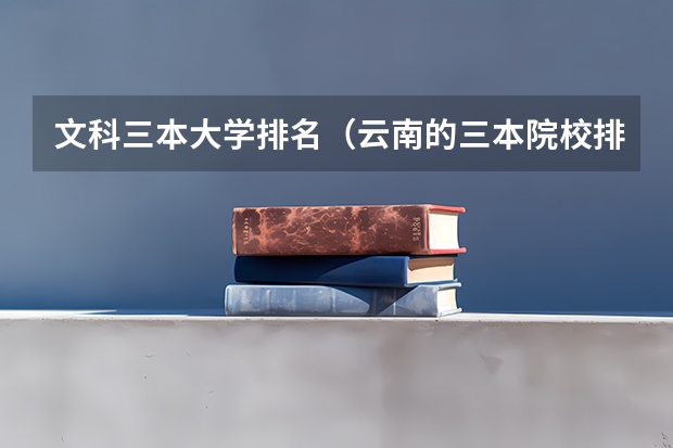 文科三本大学排名(云南的三本院校排名)