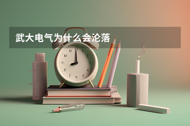 武大电气为什么会沦落