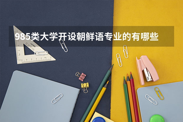 985类大学开设朝鲜语专业的有哪些