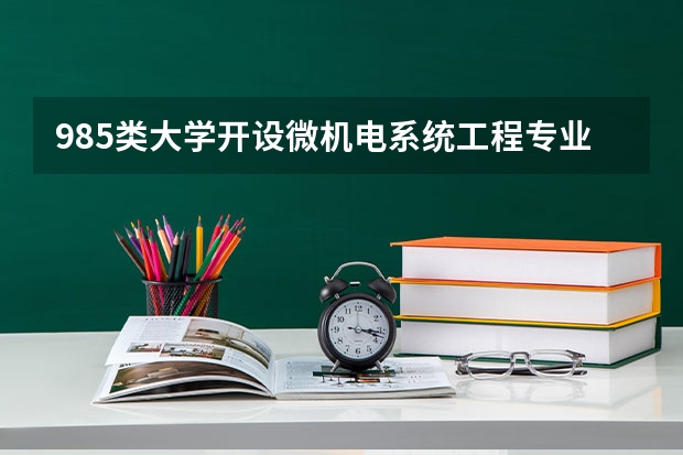 985类大学开设微机电系统工程专业的有哪些