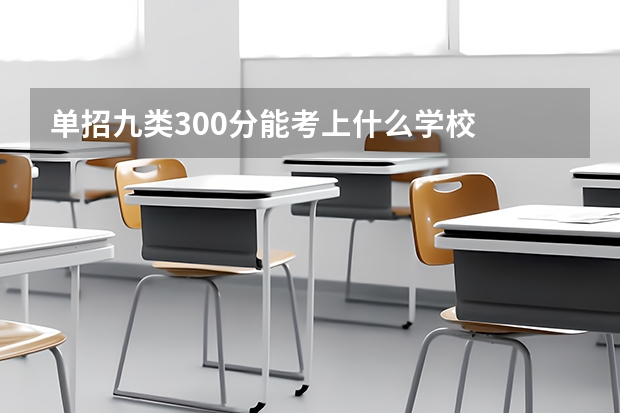 单招九类300分能考上什么学校
