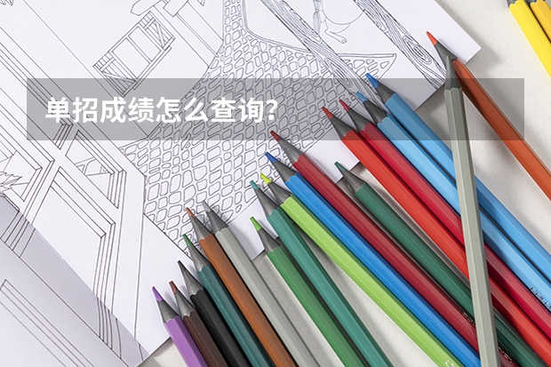 单招成绩怎么查询？