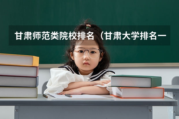甘肃师范类院校排名（甘肃大学排名一览表及分数线）